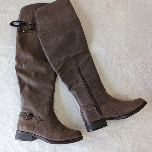 American rag Shoes - American Rag Brown Over the Knee Boots with Classic Equestrian Design